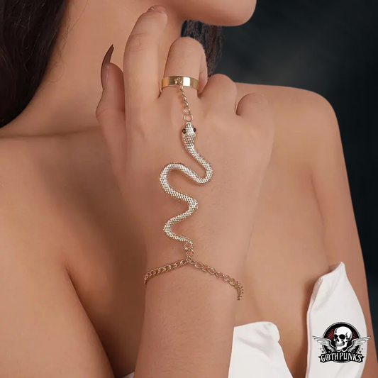 Snake Link Bracelet Ring